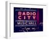 Lanes Entrance to the Radio City Music Hall by Night, Manhattan, Times Square, New York-Philippe Hugonnard-Framed Photographic Print