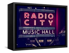 Lanes Entrance to the Radio City Music Hall by Night, Manhattan, Times Square, New York-Philippe Hugonnard-Framed Stretched Canvas