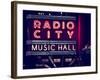 Lanes Entrance to the Radio City Music Hall by Night, Manhattan, Times Square, New York-Philippe Hugonnard-Framed Photographic Print