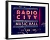 Lanes Entrance to the Radio City Music Hall by Night, Manhattan, Times Square, New York-Philippe Hugonnard-Framed Photographic Print