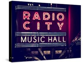 Lanes Entrance to the Radio City Music Hall by Night, Manhattan, Times Square, New York-Philippe Hugonnard-Stretched Canvas