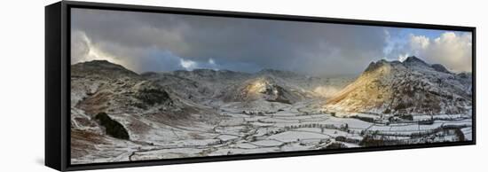 Langdale Pikes from Side Pike, Lake District, Cumbria, England-Gavin Hellier-Framed Stretched Canvas