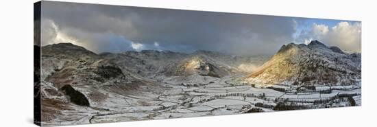 Langdale Pikes from Side Pike, Lake District, Cumbria, England-Gavin Hellier-Stretched Canvas