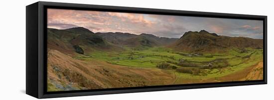 Langdale Pikes from Side Pike, Lake District, Cumbria, England-Gavin Hellier-Framed Stretched Canvas