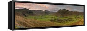 Langdale Pikes from Side Pike, Lake District, Cumbria, England-Gavin Hellier-Framed Stretched Canvas