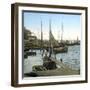 Langedrag (Near Gothenbourg, Sweden), the Port, Circa 1897-Leon, Levy et Fils-Framed Photographic Print