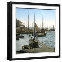 Langedrag (Near Gothenbourg, Sweden), the Port, Circa 1897-Leon, Levy et Fils-Framed Photographic Print