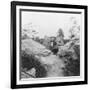 Langer Max, German Rail Mounted Siege Gun, Moere, Near Ostend, Belgium, World War I, C1918-Nightingale & Co-Framed Giclee Print