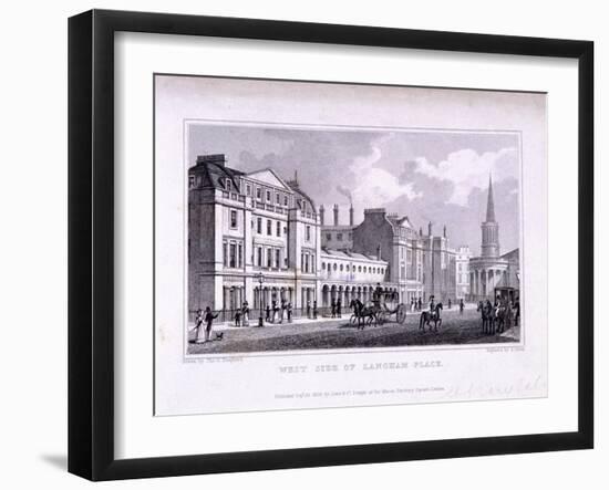 Langham Place, Marylebone, London, 1828-Samuel Owen-Framed Giclee Print