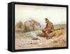 'Langham Sketch: The Bivouac, c1885-Charles Cattermole-Framed Stretched Canvas