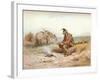 'Langham Sketch: The Bivouac, c1885-Charles Cattermole-Framed Giclee Print