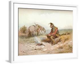 'Langham Sketch: The Bivouac, c1885-Charles Cattermole-Framed Giclee Print