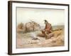 'Langham Sketch: The Bivouac, c1885-Charles Cattermole-Framed Giclee Print