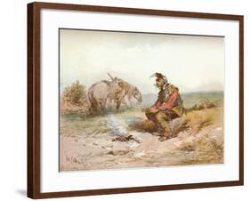 'Langham Sketch: The Bivouac, c1885-Charles Cattermole-Framed Giclee Print