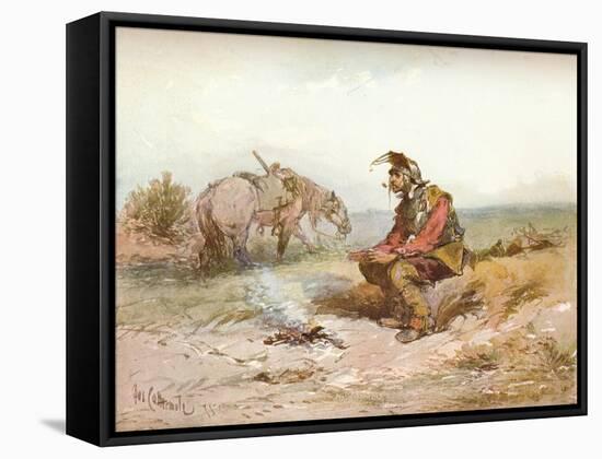 'Langham Sketch: The Bivouac, c1885-Charles Cattermole-Framed Stretched Canvas