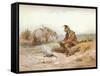 'Langham Sketch: The Bivouac, c1885-Charles Cattermole-Framed Stretched Canvas