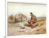 'Langham Sketch: The Bivouac, c1885-Charles Cattermole-Framed Giclee Print