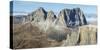 Langkofel (Sassolungo) seen from Sella mountain range (Gruppo del Sella) in the Dolomites.-Martin Zwick-Stretched Canvas