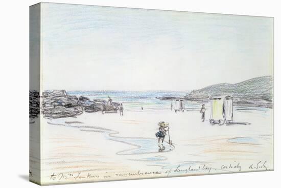 Langland Bay, 1897-Alfred Sisley-Stretched Canvas