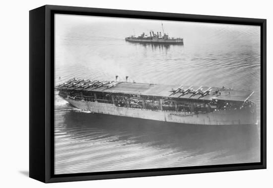 Langley Aircraft Carrier at Sea-null-Framed Stretched Canvas