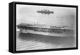 Langley Aircraft Carrier at Sea-null-Framed Stretched Canvas