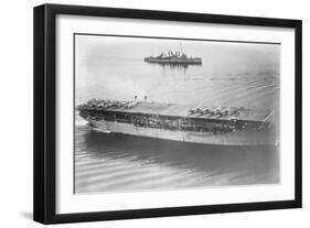 Langley Aircraft Carrier at Sea-null-Framed Art Print