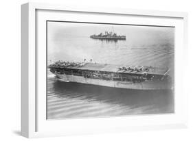 Langley Aircraft Carrier at Sea-null-Framed Art Print