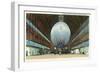 Langley Field, Virginia - Airship Hangar Interior View-Lantern Press-Framed Art Print