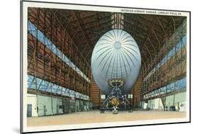 Langley Field, Virginia - Airship Hangar Interior View-Lantern Press-Mounted Art Print