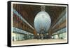 Langley Field, Virginia - Airship Hangar Interior View-Lantern Press-Framed Stretched Canvas