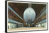 Langley Field, Virginia - Airship Hangar Interior View-Lantern Press-Framed Stretched Canvas