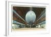Langley Field, Virginia - Airship Hangar Interior View-Lantern Press-Framed Art Print