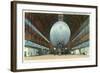 Langley Field, Virginia - Airship Hangar Interior View-Lantern Press-Framed Art Print