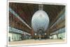 Langley Field, Virginia - Airship Hangar Interior View-Lantern Press-Mounted Art Print