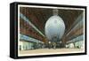 Langley Field, Virginia - Airship Hangar Interior View-Lantern Press-Framed Stretched Canvas