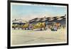 Langley Field, Virginia - View of Planes Getting Serviced-Lantern Press-Framed Art Print