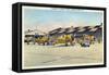 Langley Field, Virginia - View of Planes Getting Serviced-Lantern Press-Framed Stretched Canvas