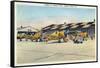 Langley Field, Virginia - View of Planes Getting Serviced-Lantern Press-Framed Stretched Canvas