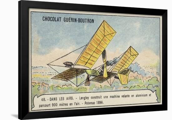 Langley's Aluminium Flying Machine Which Flew 900 Metres over the Potomac River, USA, 1896-null-Framed Giclee Print