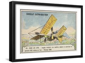 Langley's Aluminium Flying Machine Which Flew 900 Metres over the Potomac River, USA, 1896-null-Framed Giclee Print