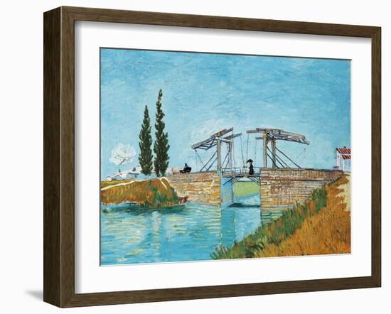 Langlois Bridge at Arles-Vincent van Gogh-Framed Giclee Print