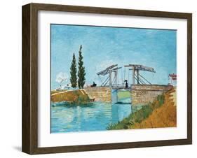 Langlois Bridge at Arles-Vincent van Gogh-Framed Giclee Print