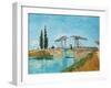 Langlois Bridge at Arles-Vincent van Gogh-Framed Giclee Print
