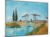 Langlois Bridge at Arles-Vincent van Gogh-Mounted Giclee Print