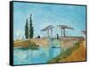 Langlois Bridge at Arles-Vincent van Gogh-Framed Stretched Canvas