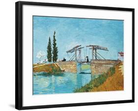 Langlois Bridge at Arles-Vincent van Gogh-Framed Giclee Print