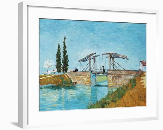 Langlois Bridge at Arles-Vincent van Gogh-Framed Giclee Print