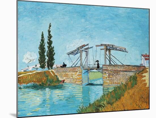 Langlois Bridge at Arles-Vincent van Gogh-Mounted Giclee Print