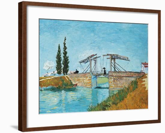 Langlois Bridge at Arles-Vincent van Gogh-Framed Giclee Print