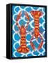 Langoustines on Blue-Alice Straker-Framed Stretched Canvas